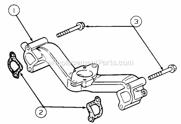 Intake Manifold Diagram and Parts List for 2164 13A-264G100 Cub Cadet Lawn Tractor